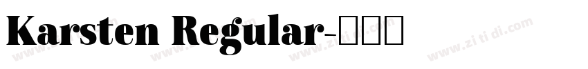 Karsten Regular字体转换